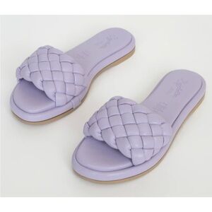 NEW IN BOX SEYCHELLES Bellissima Woven Slide Sandals in Lavender